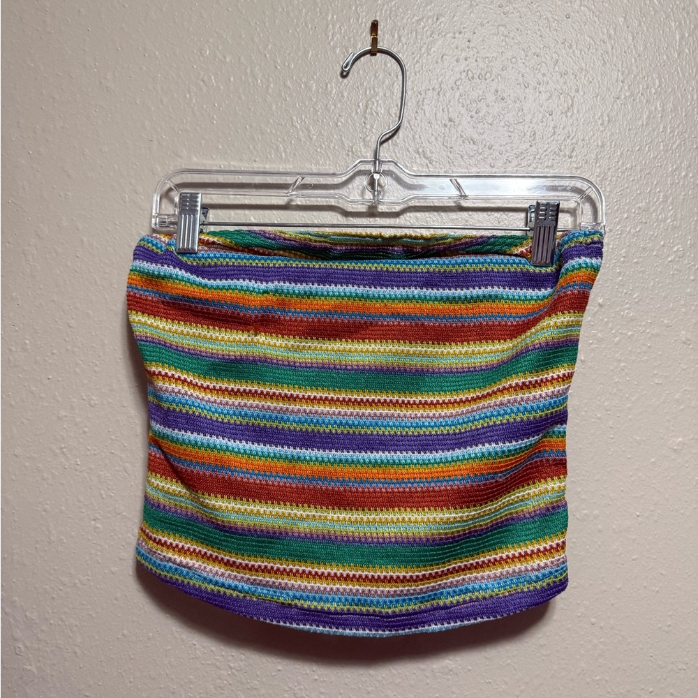 SHEIN Multicolor Striped Mini Skirt